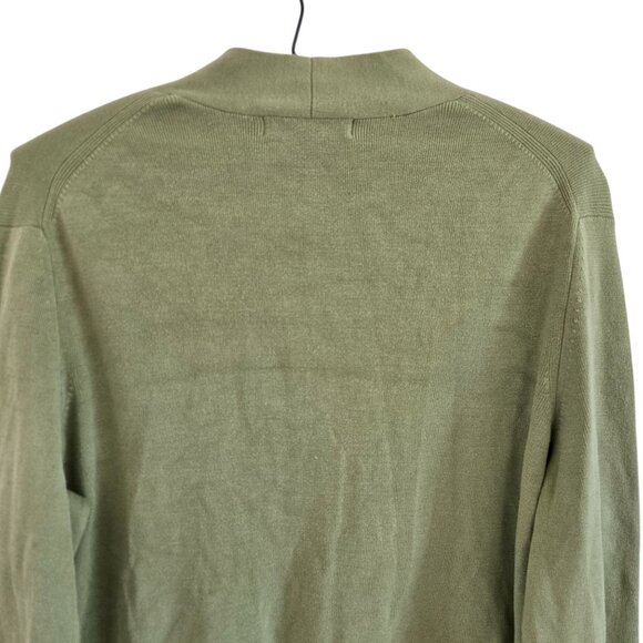 Pursuits Ltd. Vintage XL Green Silk/Nylon Blend V-Neck Cardigan Sweater Buttons - Picture 7 of 10